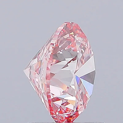 2.00ct Round Lab Grown Diamond (Fancy Intense Pink, Clarity VS1, Cut VG, IGI)