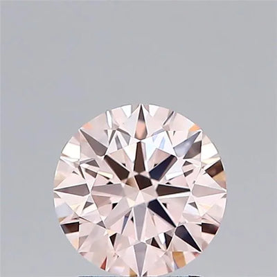 1.52ct Round Lab Grown Diamond (Light Pink, Clarity VVS2, Cut ID, IGI)