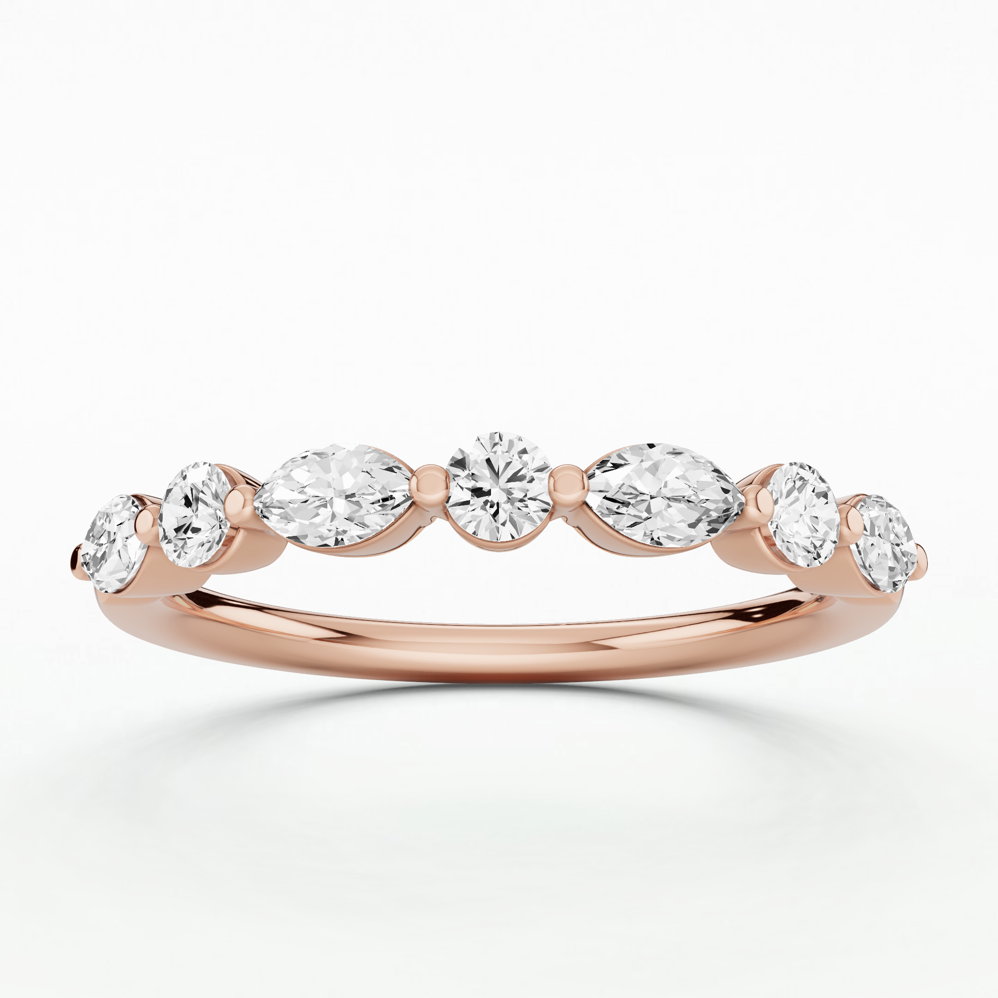 Avery Lab Grown Diamond Half Eternity Band-Multi Stone – Dream Diamonds ...