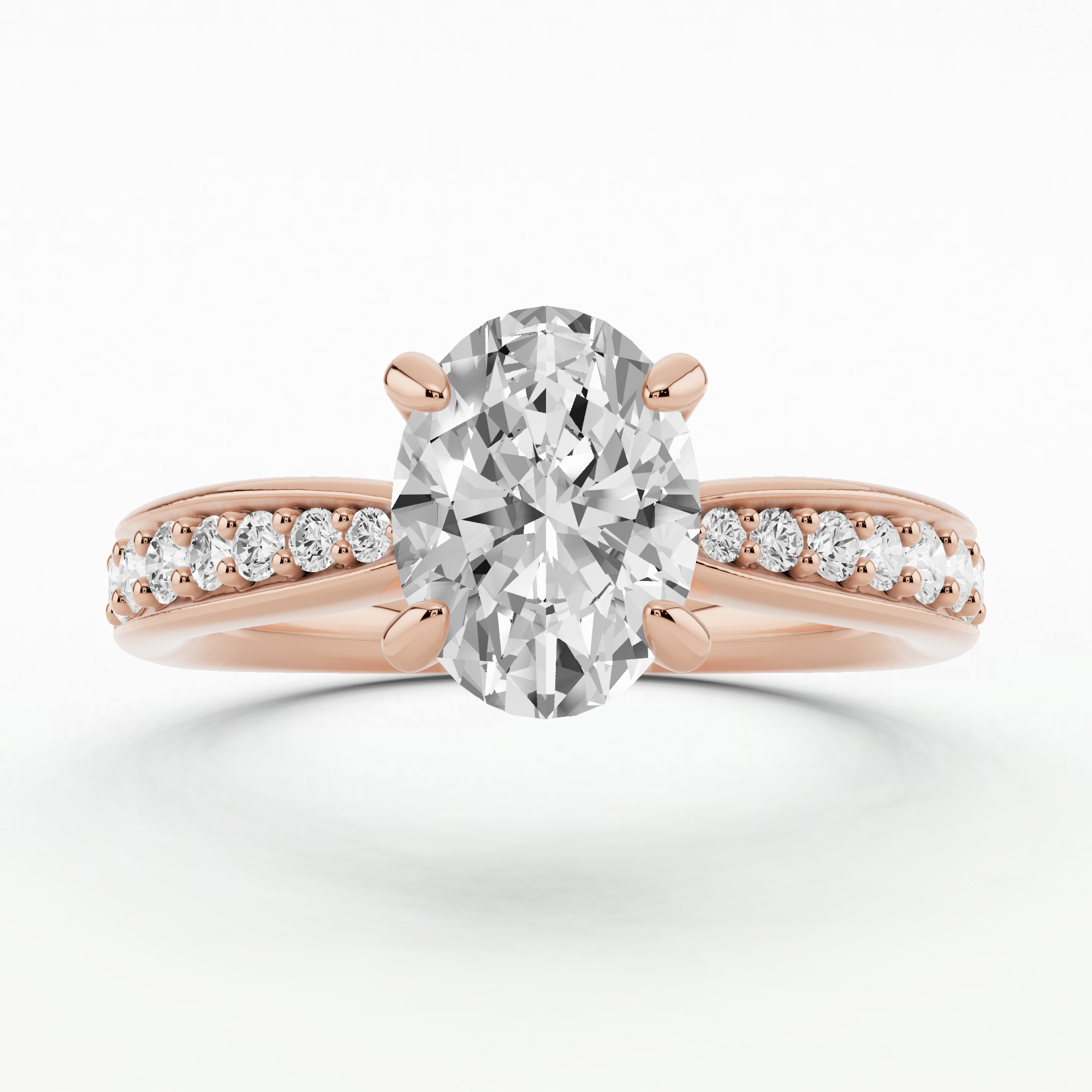 Ribbon Embrace Lab Grown Solitaire Diamond Ring-Oval – Dream Diamonds ...