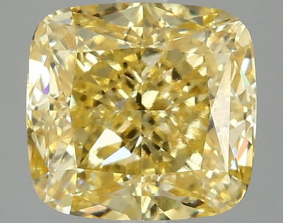 3.07ct Cushion modified Lab Grown Diamond (Fancy Intense Yellow, Clarity VVS2, IGI)